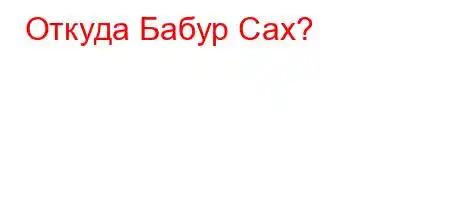 Откуда Бабур Сах?